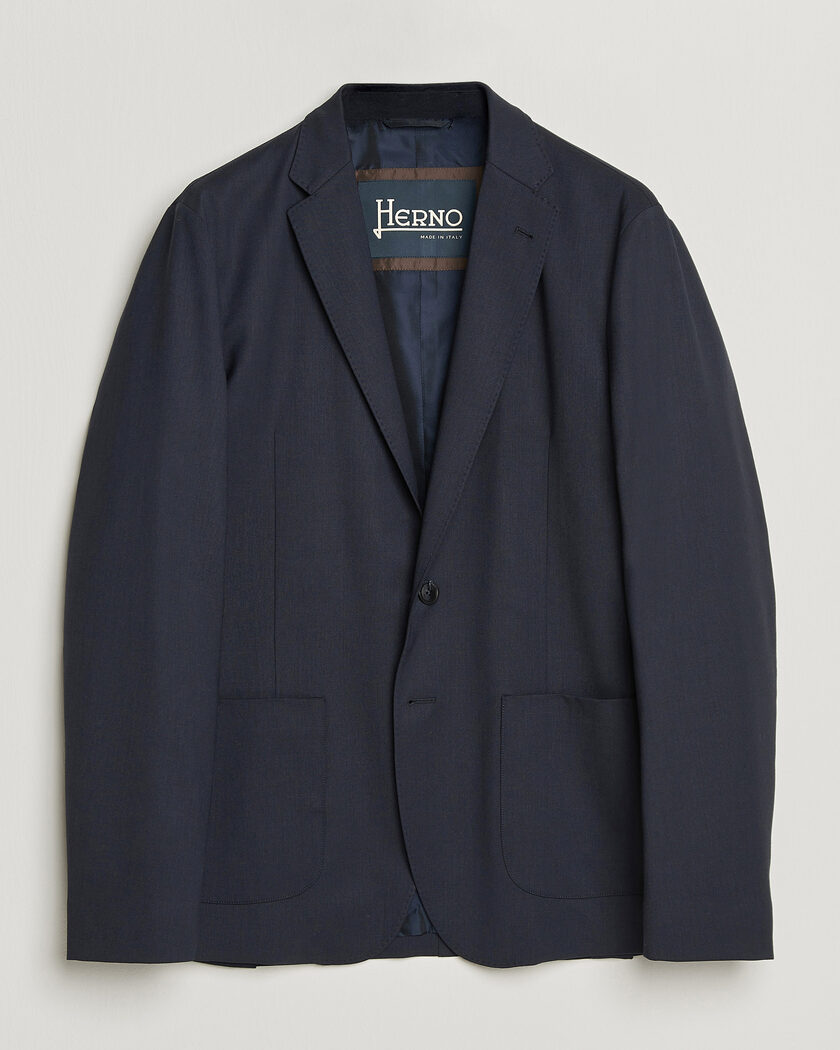 Herno Wool Blazer Navy – Blu