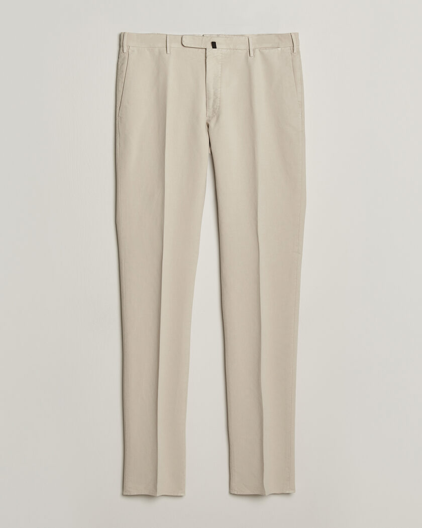 Incotex Slim Fit Soft Cotton Stretch Chinos Off White – Bianco