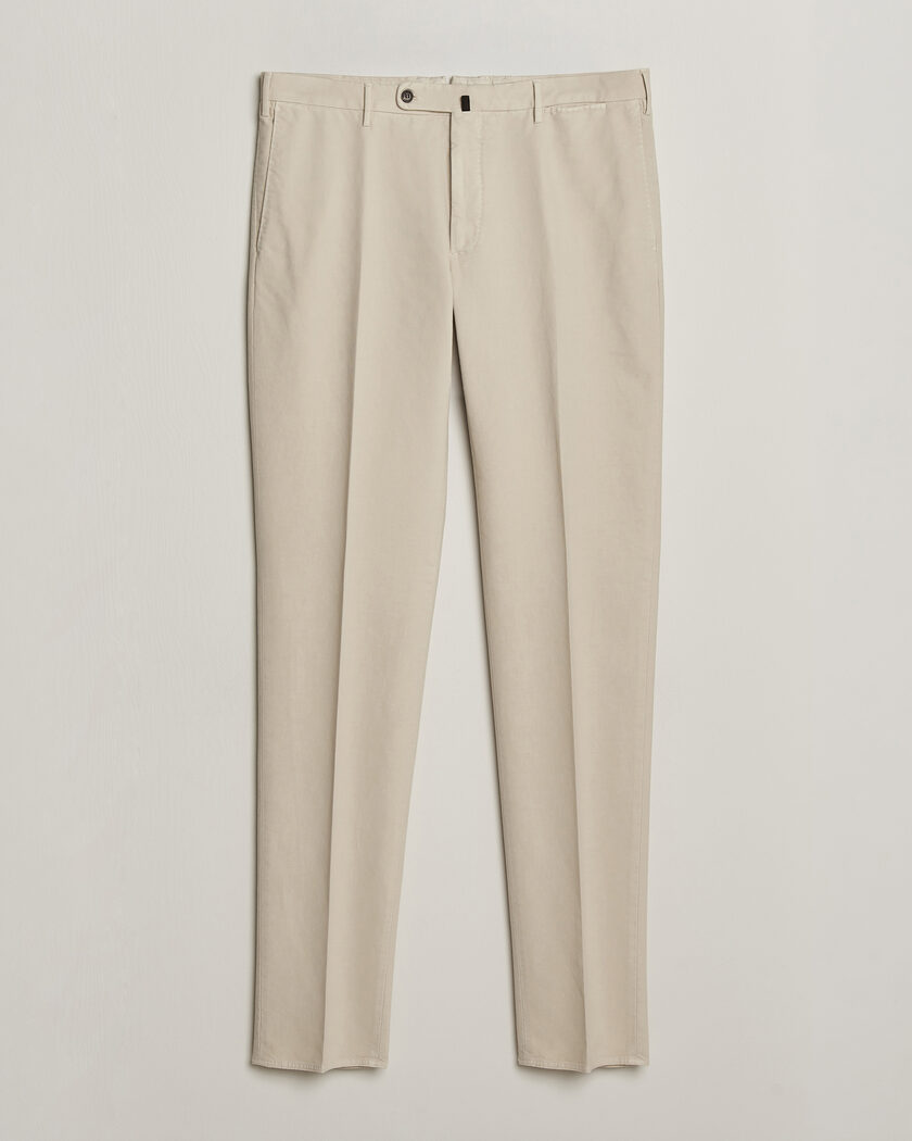 Incotex Regular Fit Soft Cotton Stretch Chinos Off White – Bianco