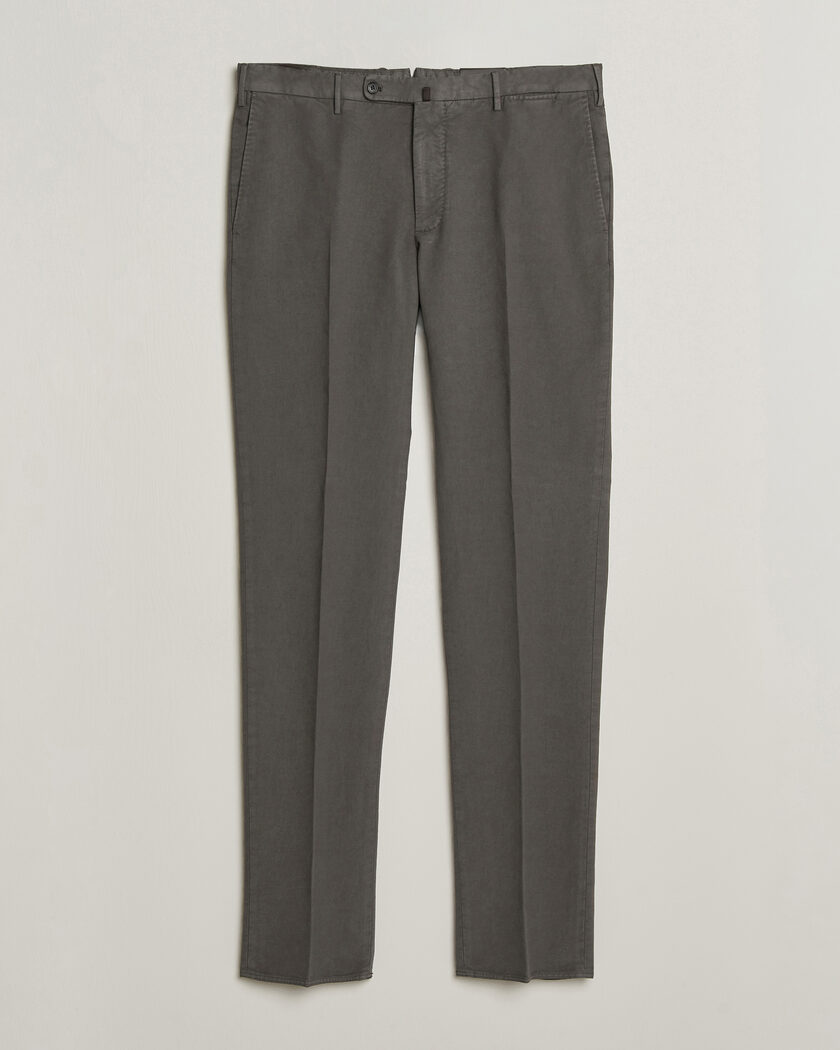 Incotex Regular Fit Soft Cotton Stretch Chinos Dark Grey – Grigio