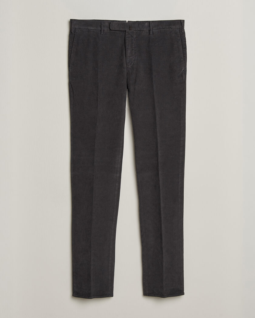 Incotex Slim Fit Baby Corduroy Trousers Dark Grey – Grigio
