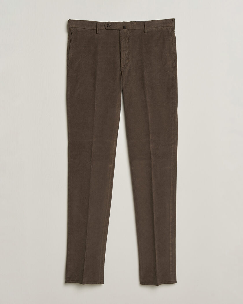 Incotex Regular Fit Baby Corduroy Trousers Taupe – Marrone