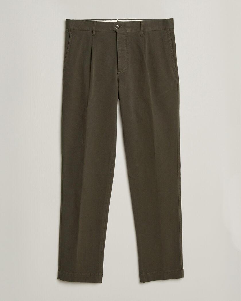 Incotex Regular Fit Cover Chinos Dark Green – Verde