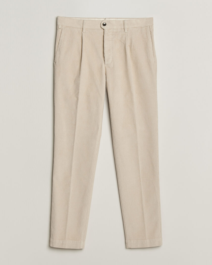 Incotex Regular Fit Washed Corduroy Slacks Off White – Bianco