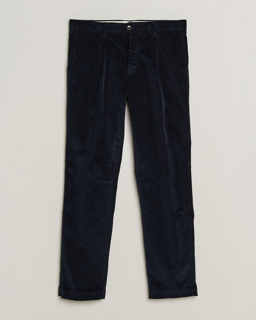 Incotex Regular Fit Washed Corduroy Slacks Navy – Blu