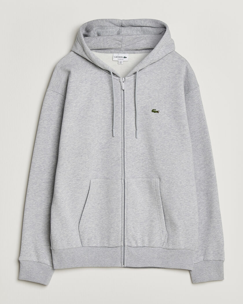 Lacoste Full Zip Hoodie Silver Chine – Grigio