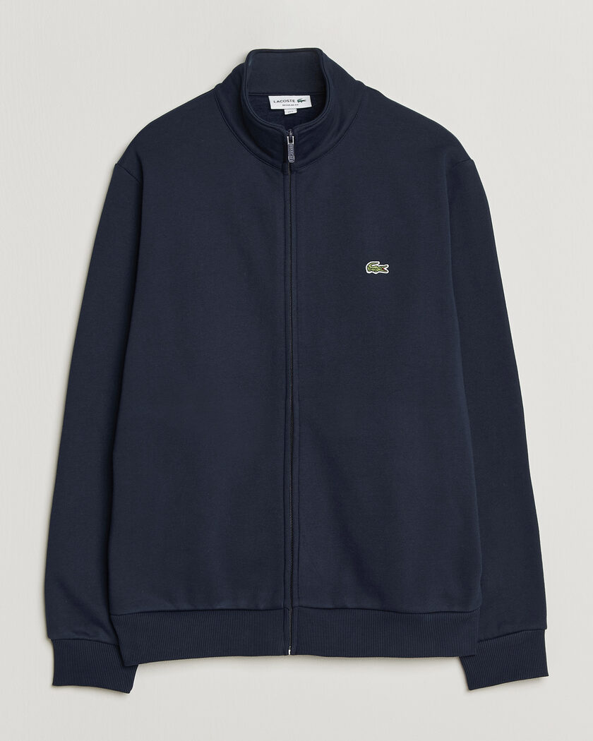 Lacoste Full Zip Sweater Navy Blue – Blu
