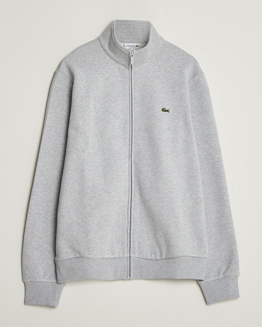 Lacoste Full Zip Sweater Silver Chine – Grigio