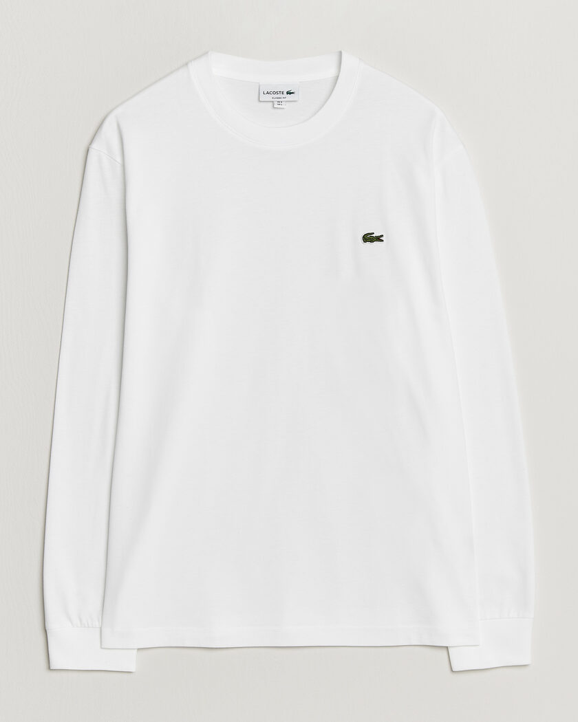 Lacoste Crew Neck Long Sleeve T-Shirt White – Bianco