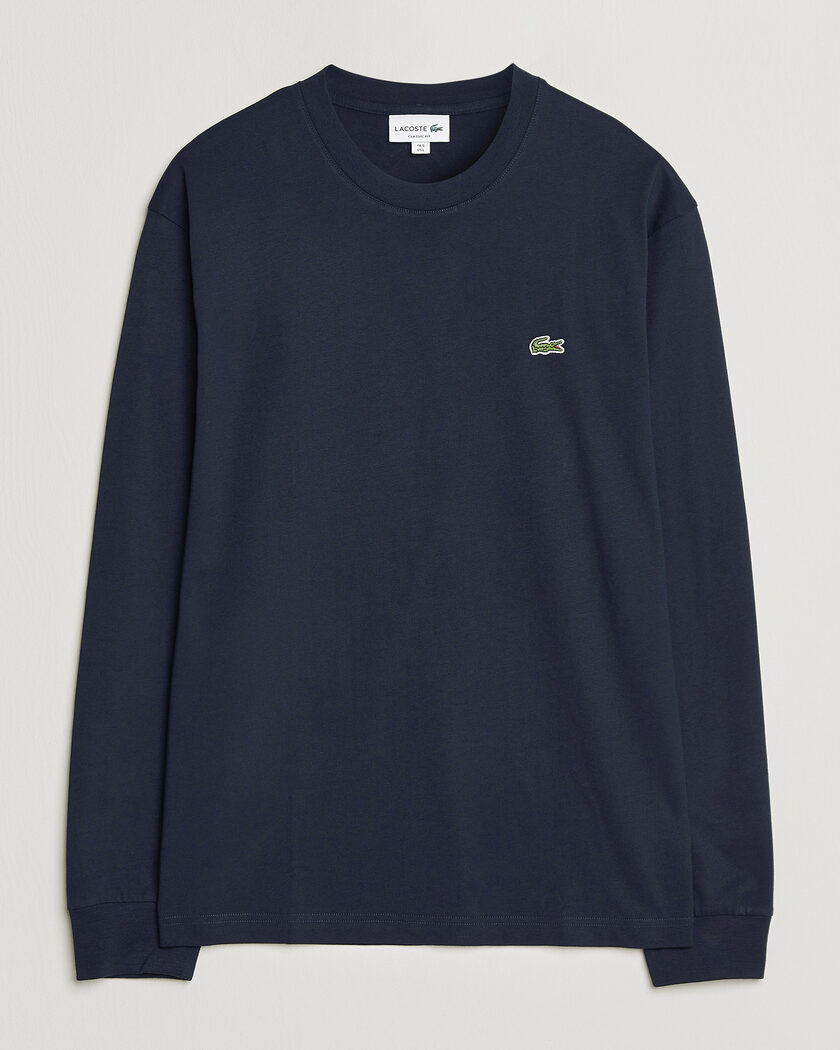 Lacoste Crew Neck Long Sleeve T-Shirt Navy Blue – Blu