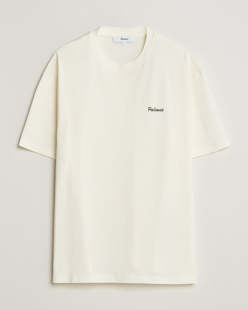 Palmes Logo T-Shirt Off White – Bianco