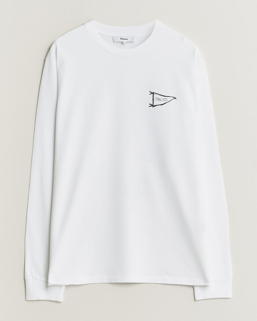 Palmes Pennant Long Sleeve T-Shirt White – Bianco