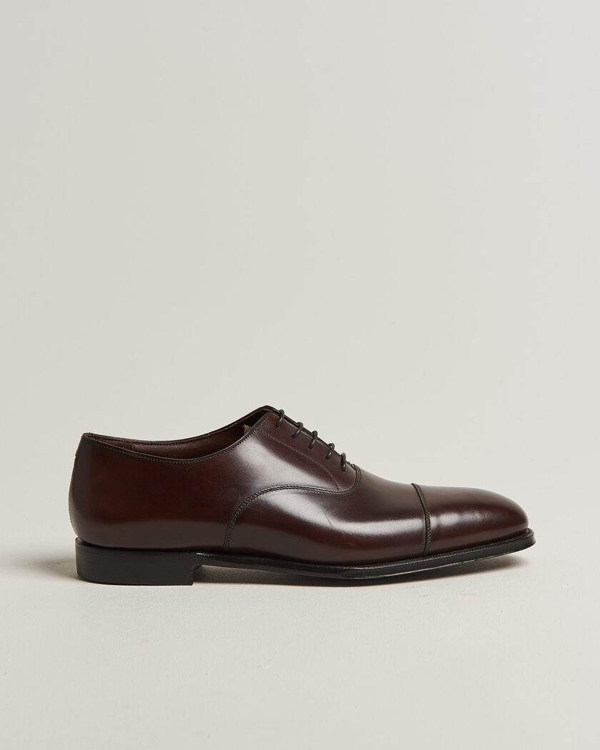 Crockett & Jones Audley Handgrade Oxford Dark Brown Antique Calf – Marrone