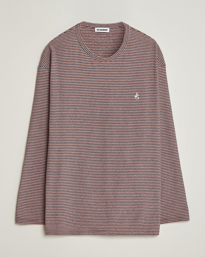 Jil Sander Long Sleeve Striped T-Shirt Red – Rosso