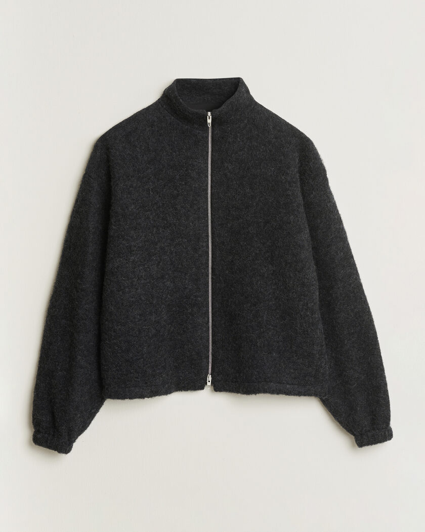 Jil Sander Full Zip Fleece Jacket Charcoal – Grigio