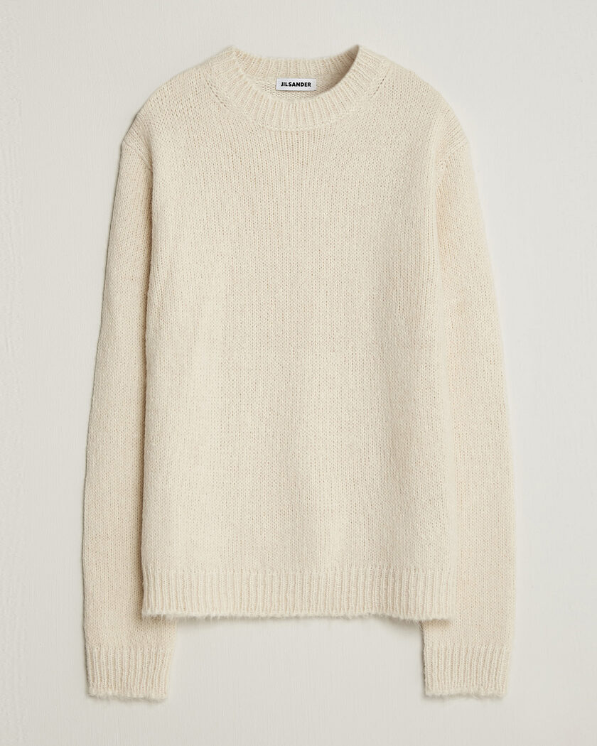 Jil Sander Rib Knit Sweater Off White – Bianco