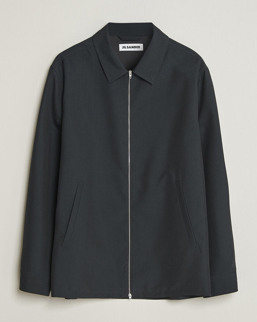 Jil Sander Zip Shirt Jacket Charcoal – Grigio