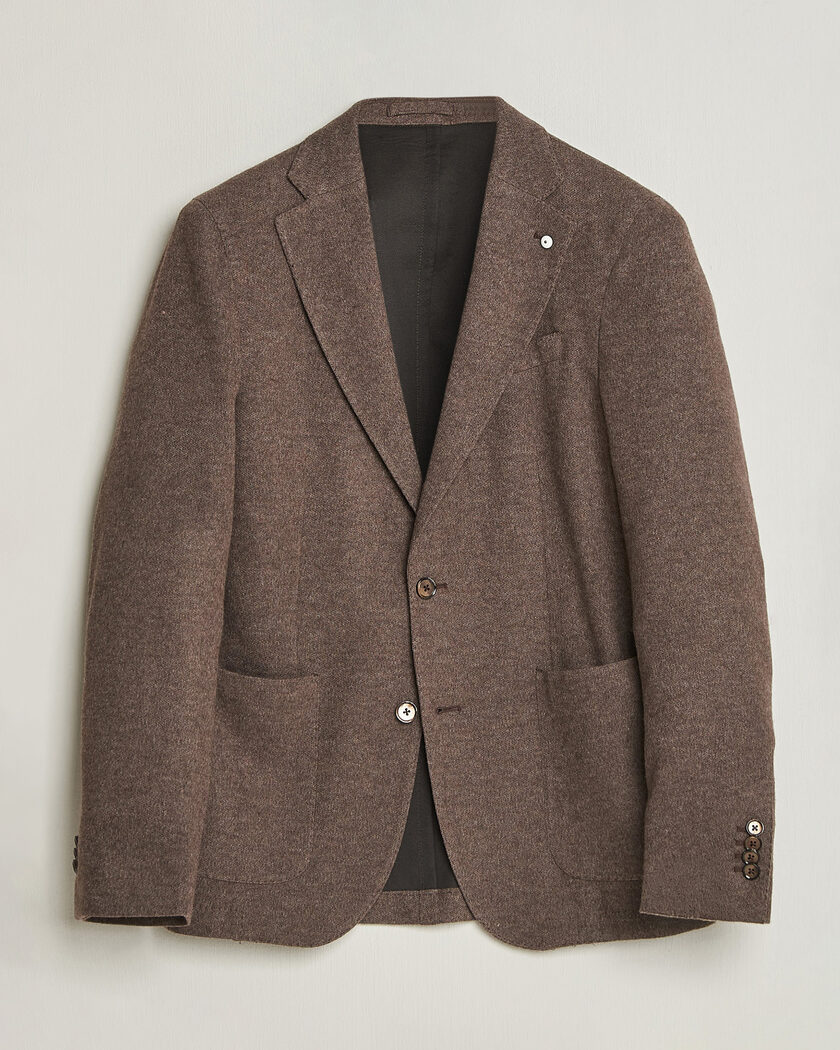 L.B.M. 1911 Jack Knitted Cashmere Mix Blazer Brown – Marrone