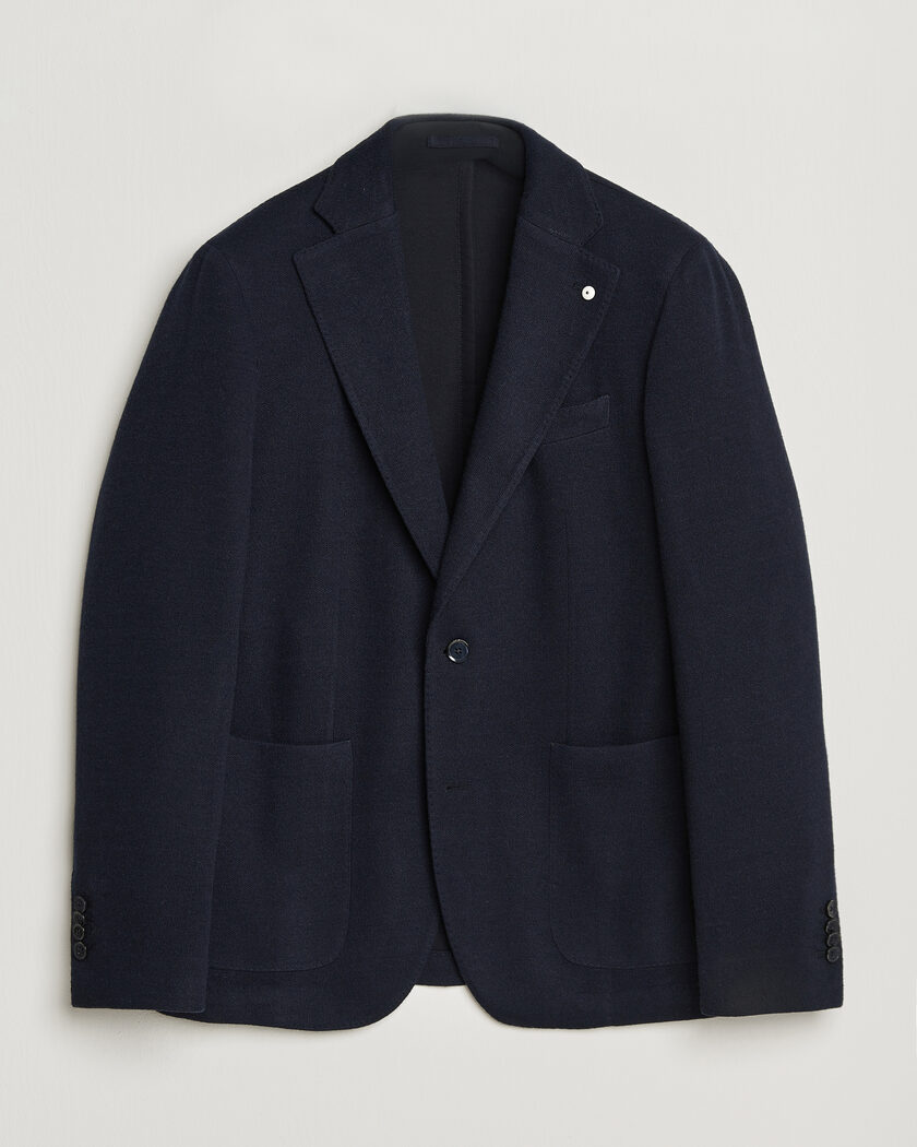 L.B.M. 1911 Jack Knitted Cashmere Mix Blazer Navy – Blu