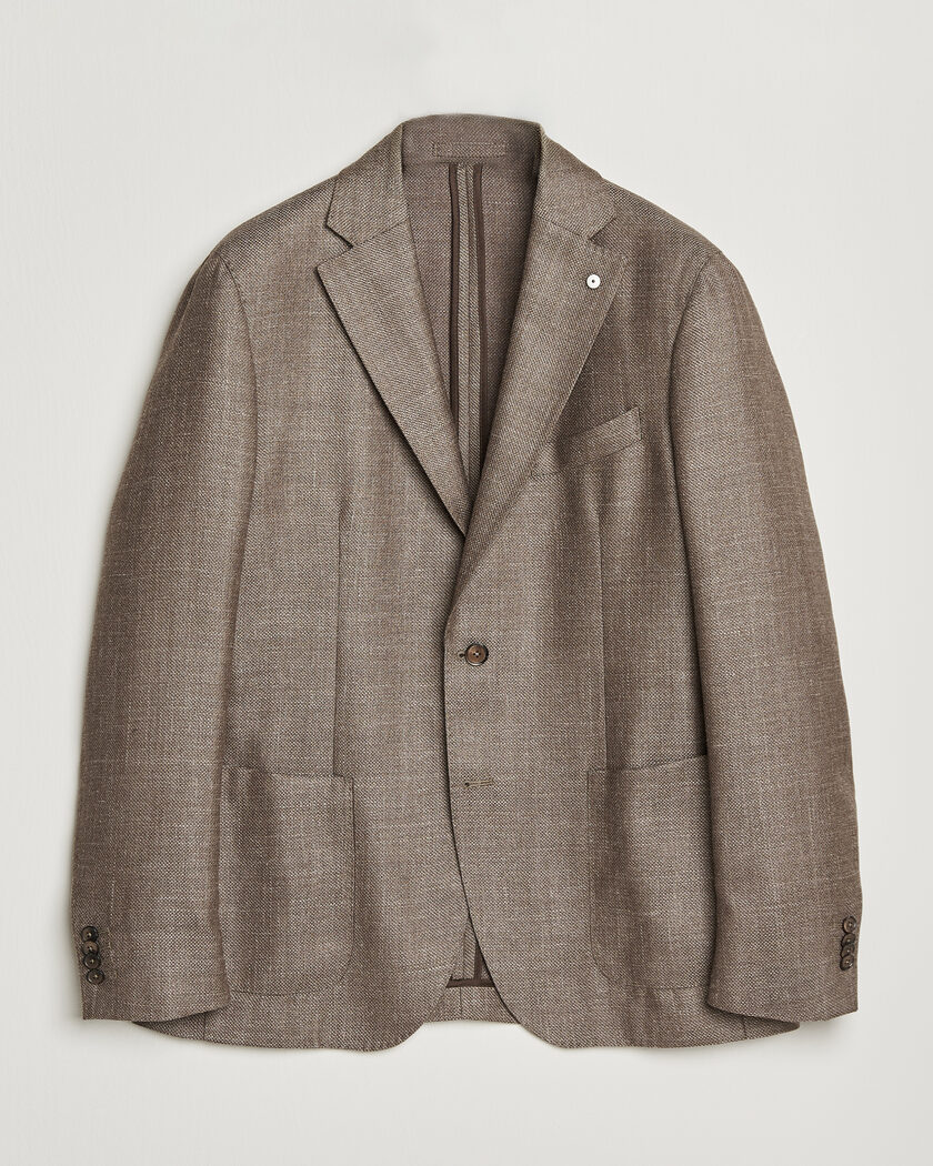 L.B.M. 1911 Jack Wool/Silk Hopsack Blazer Brown – Marrone