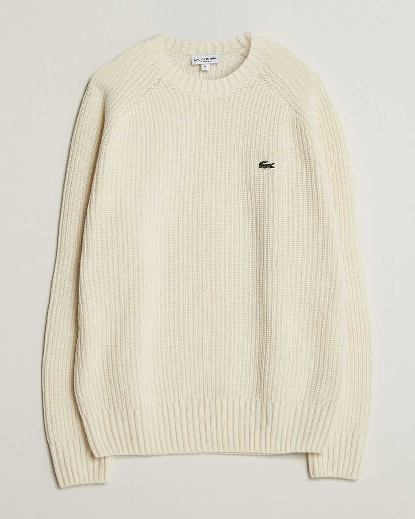 Lacoste Heavy Wool Knitted Sweater Lapland – Bianco