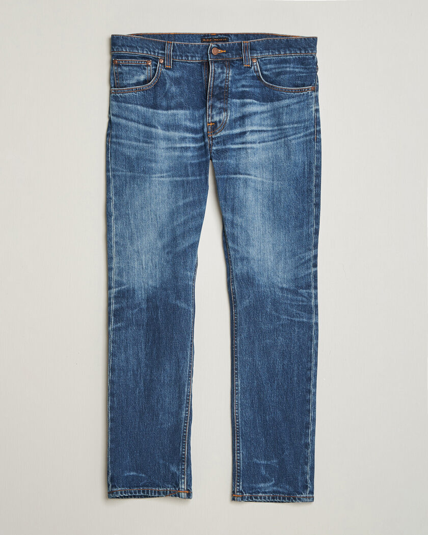 Nudie Jeans Grim Tim Jeans Life Tracks – Blu