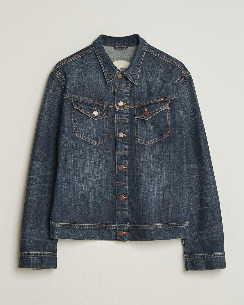 Nudie Jeans Conny Denim Jacket Big Wave Blue – Blu