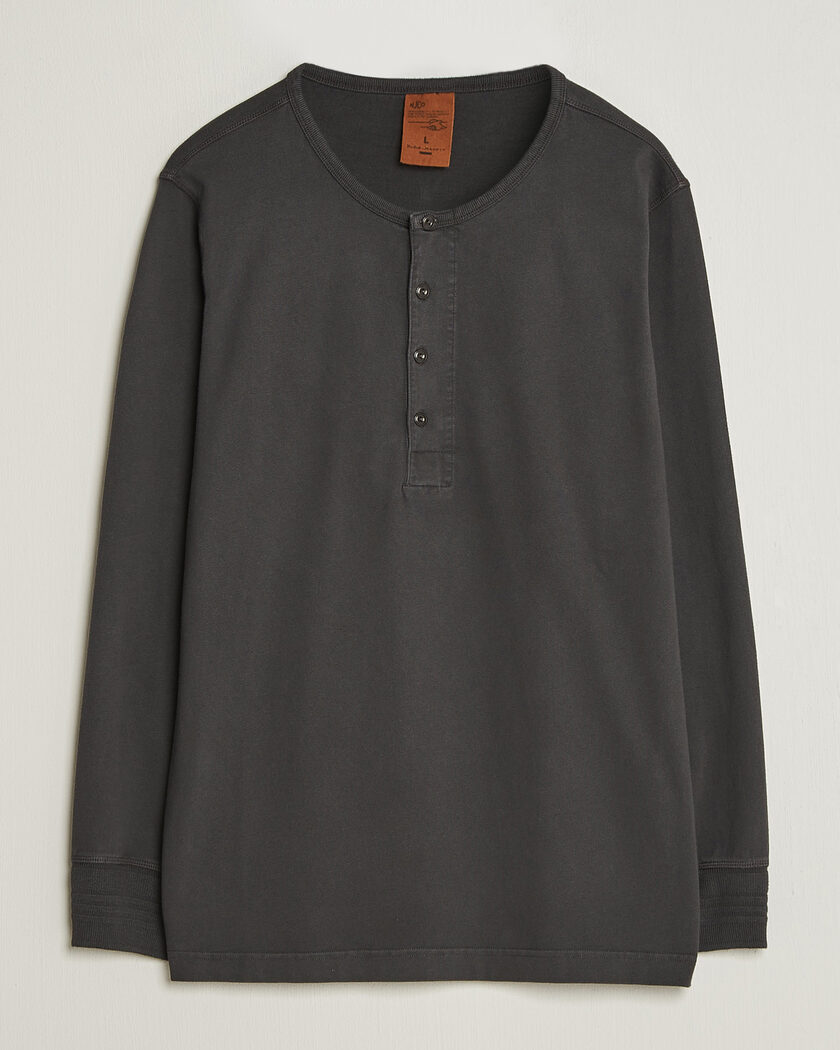 Nudie Jeans Long Sleeved Henley Antracite – Grigio