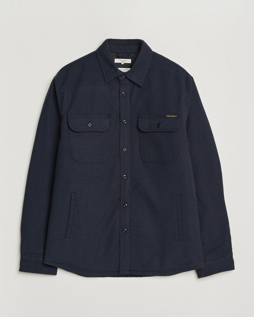 Nudie Jeans Glenn Padded Overshirt Blueberry – Blu