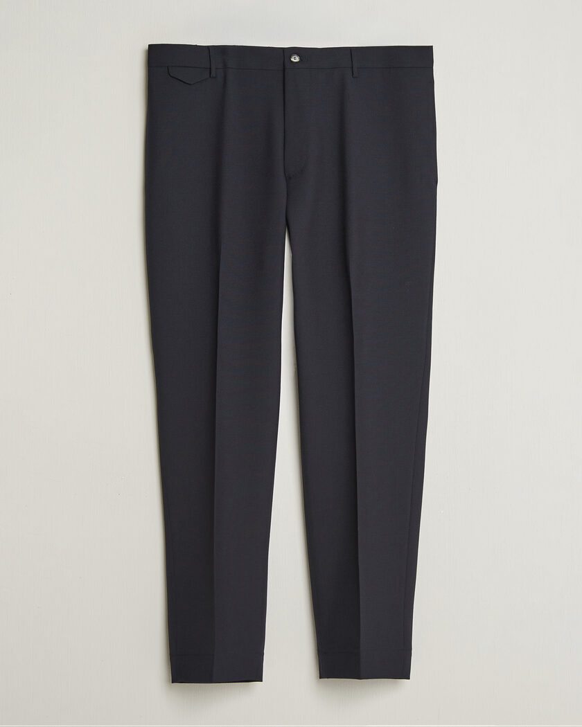 Santaniello Wool Trousers Navy – Blu