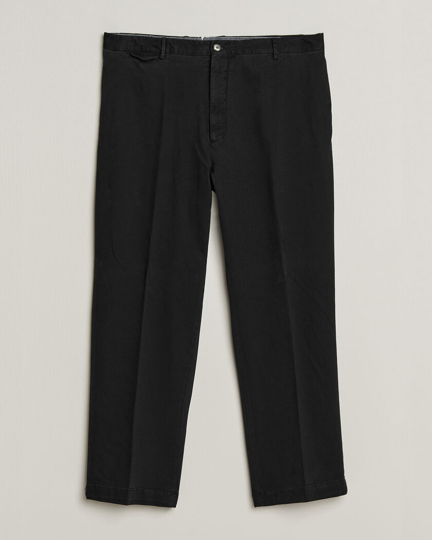 Santaniello Washed Cotton Trousers Black – Nero
