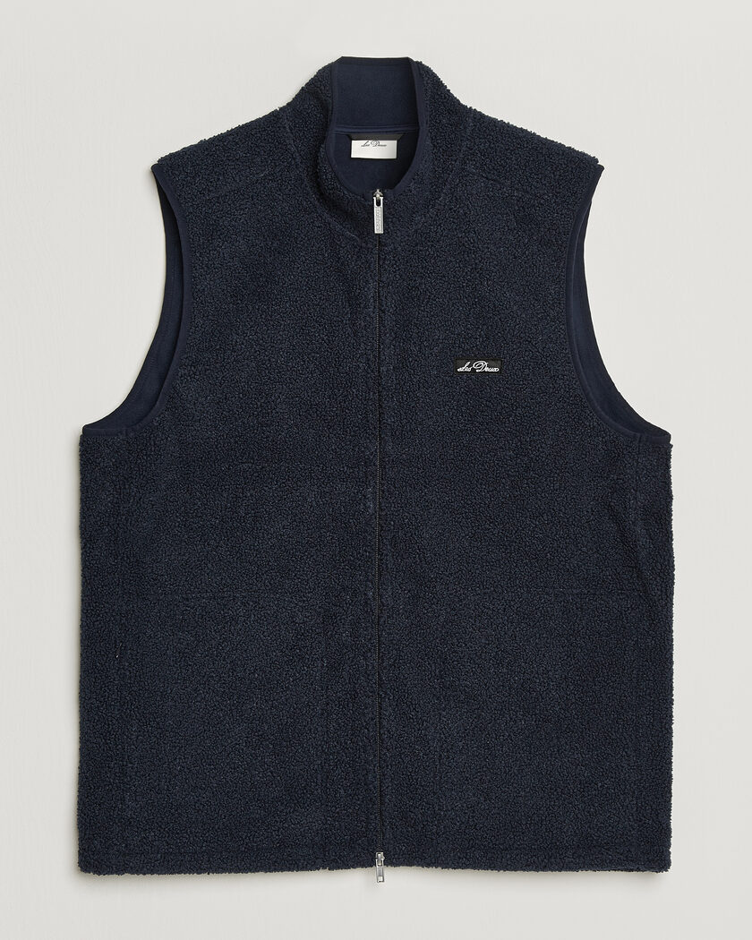LES DEUX Patch Teddy Vest Dark Navy – Blu
