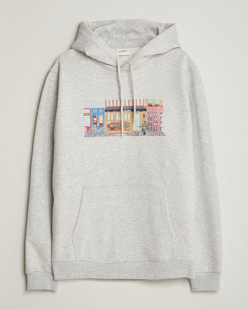 LES DEUX Market Hoodie Snow Melange – Grigio