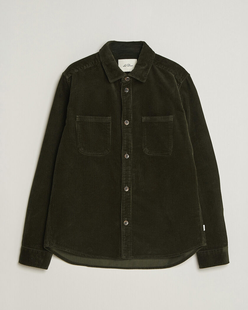 LES DEUX Corduroy Overshirt Rosin Green – Verde