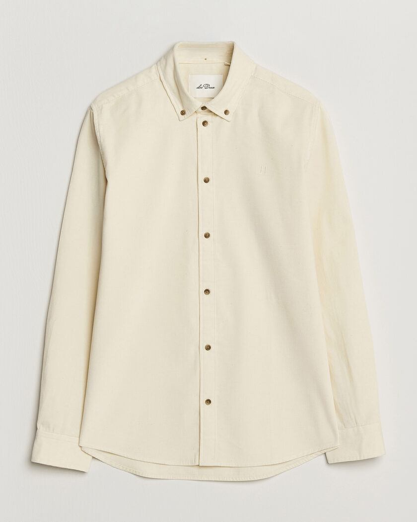 LES DEUX Pinwale Corduroy Shirt Ivory – Bianco