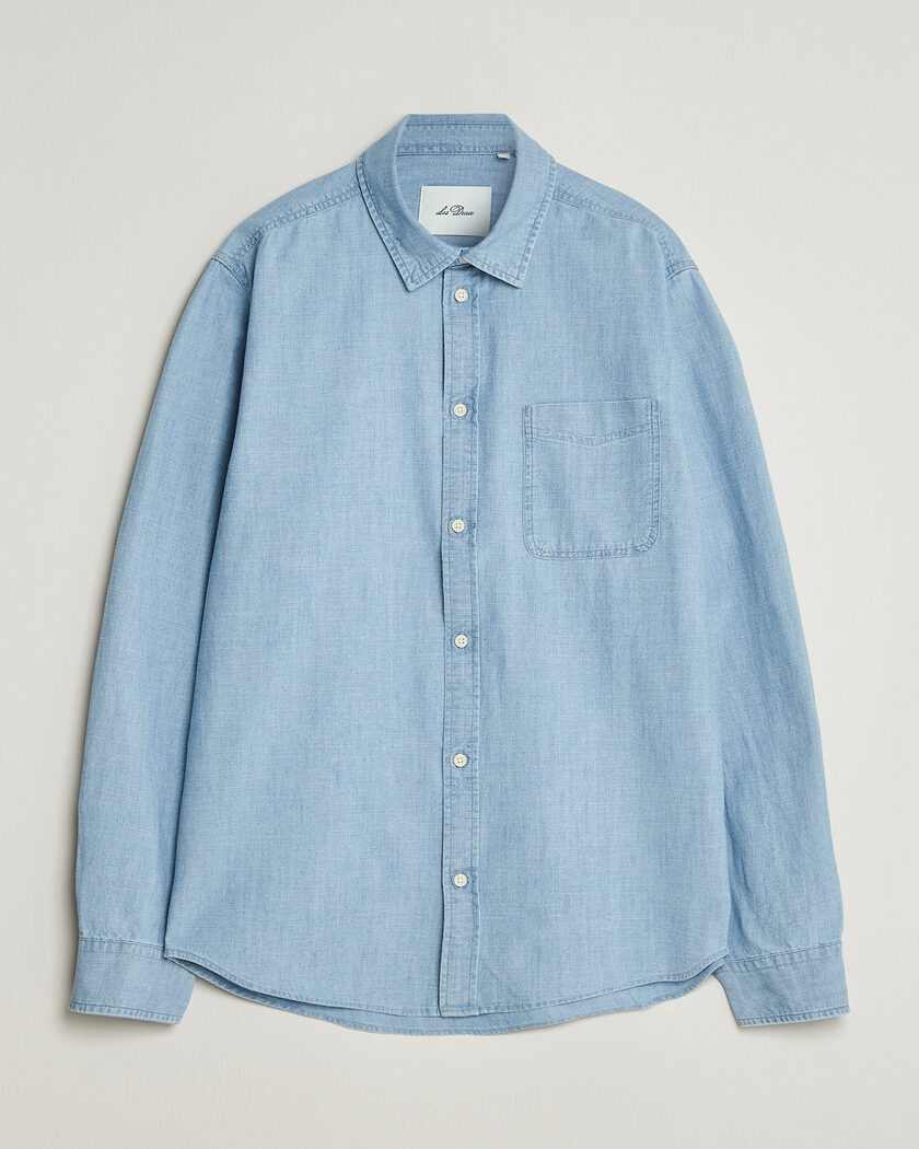 LES DEUX Chambray Shirt Light Blue Wash – Blu