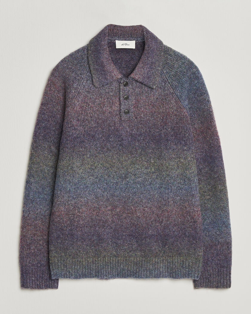 LES DEUX Gradient Knitted Polo Spiced Plum – Multicolore