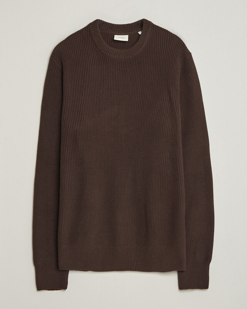 LES DEUX Rib Crewneck Knit Molé Brown – Marrone