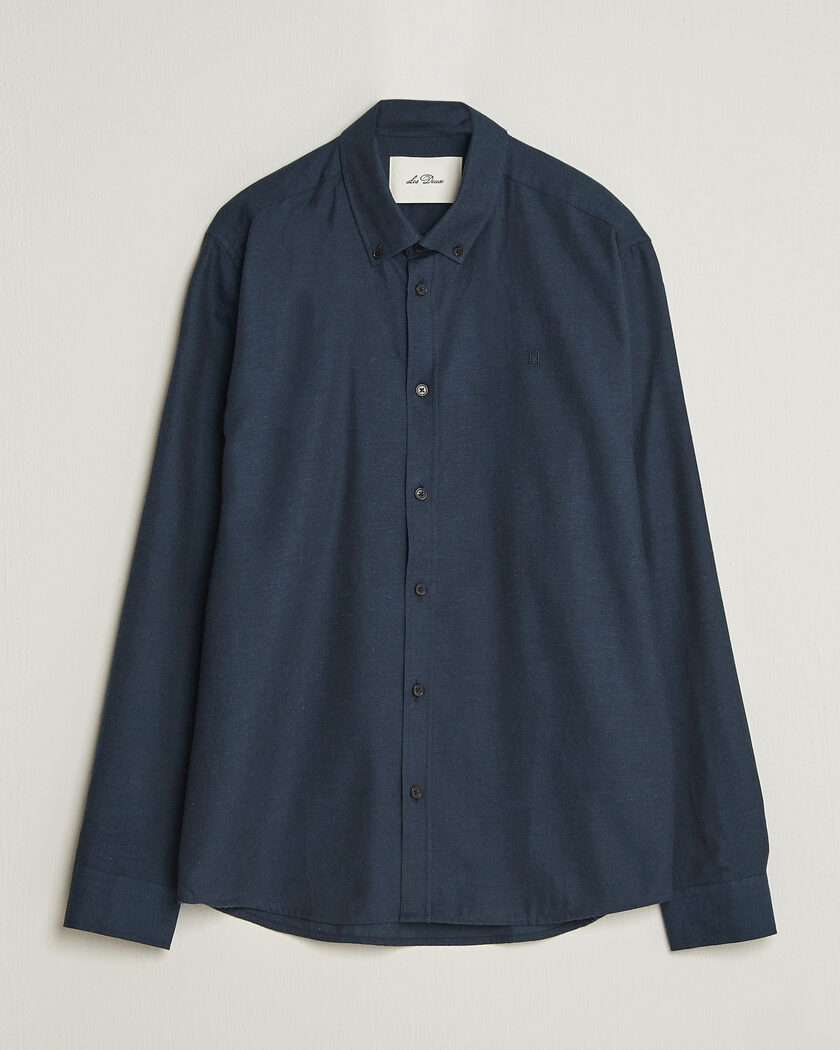 LES DEUX Soft Flannel Shirt Dark Navy – Blu
