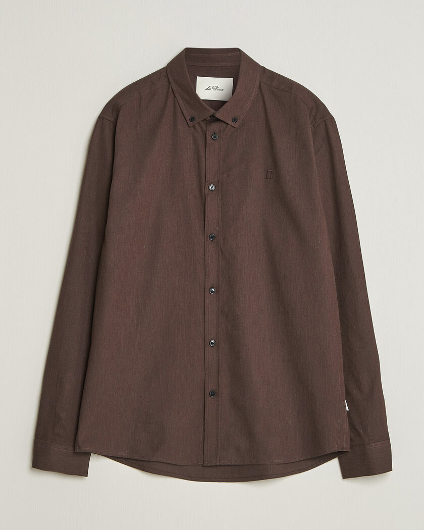 LES DEUX Soft Flannel Shirt Delicioso – Marrone