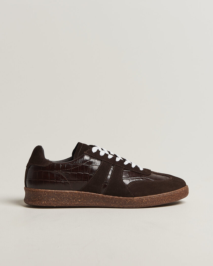 LES DEUX Croco Sneaker Molé Brown – Marrone