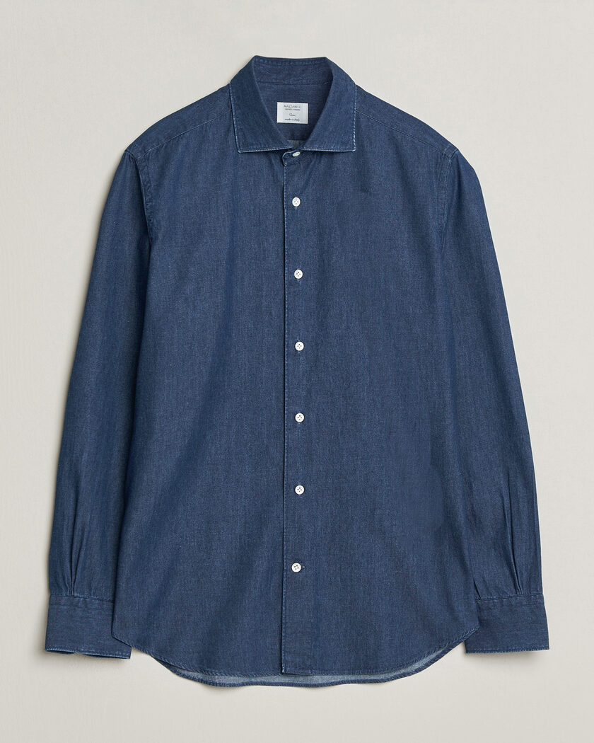 Mazzarelli Soft Denim Shirt Blue Wash – Blu