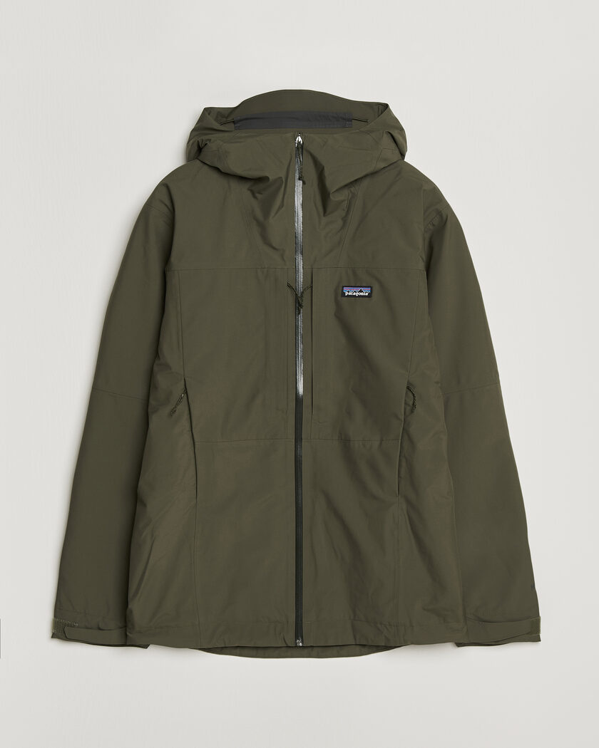 Patagonia Insulated Boulder Fork Rain Jacket Basin Green – Verde