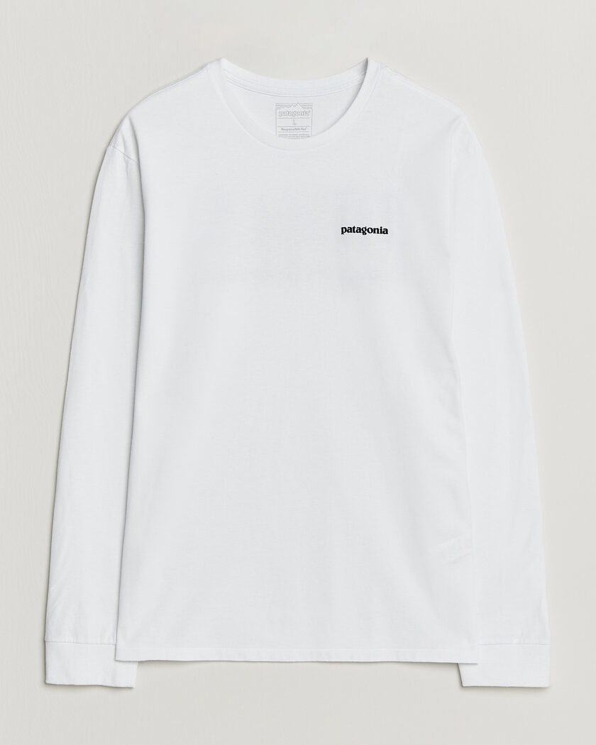 Patagonia P-6 Logo Responsibili LS T-Shirt Fiber White – Bianco