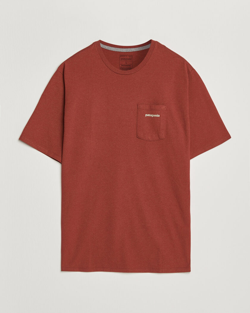 Patagonia Boardshort Logo Pocket Responsibili T-Shirt Rusty Red – Rosso
