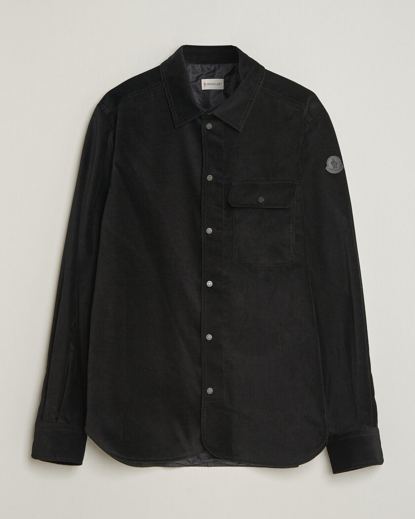 Moncler Corduroy Overshirt Black – Nero