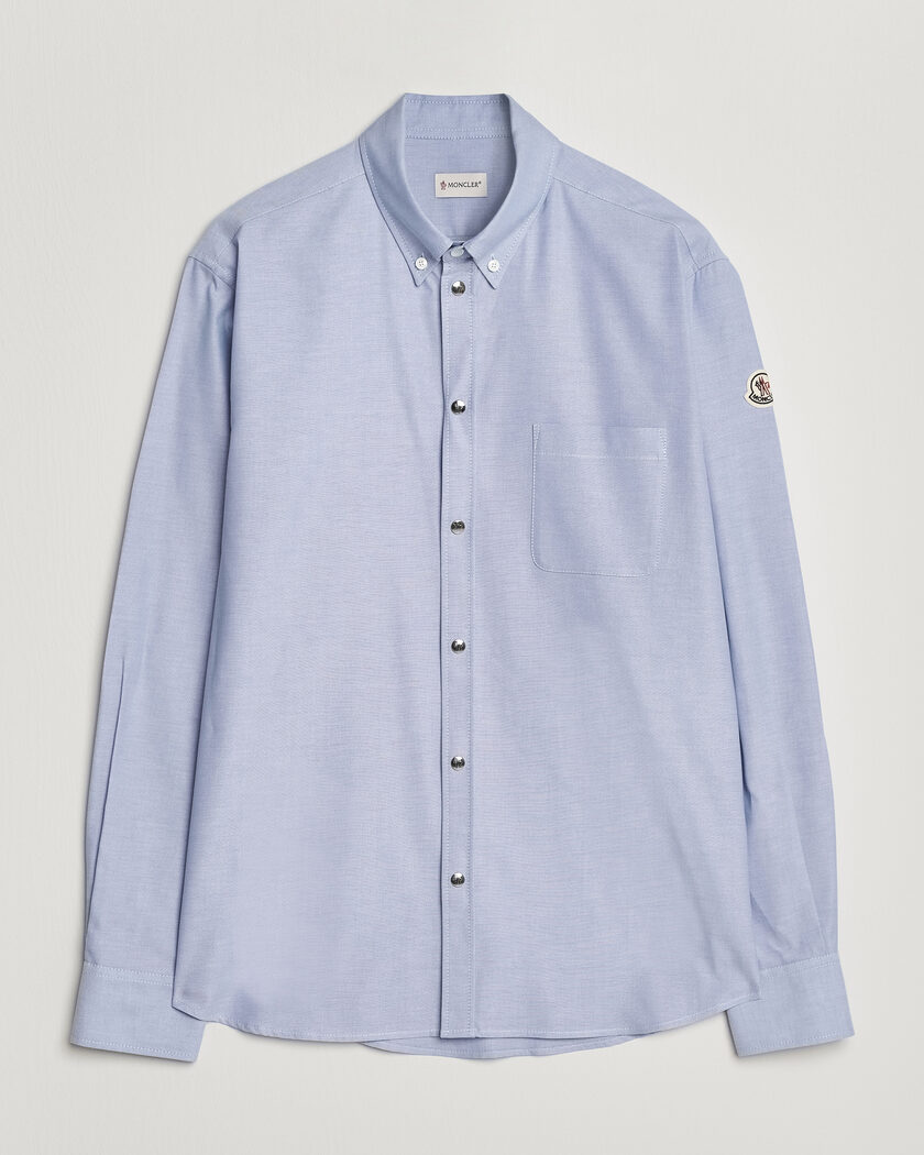 Moncler Popeline Shirt Light Blue – Blu