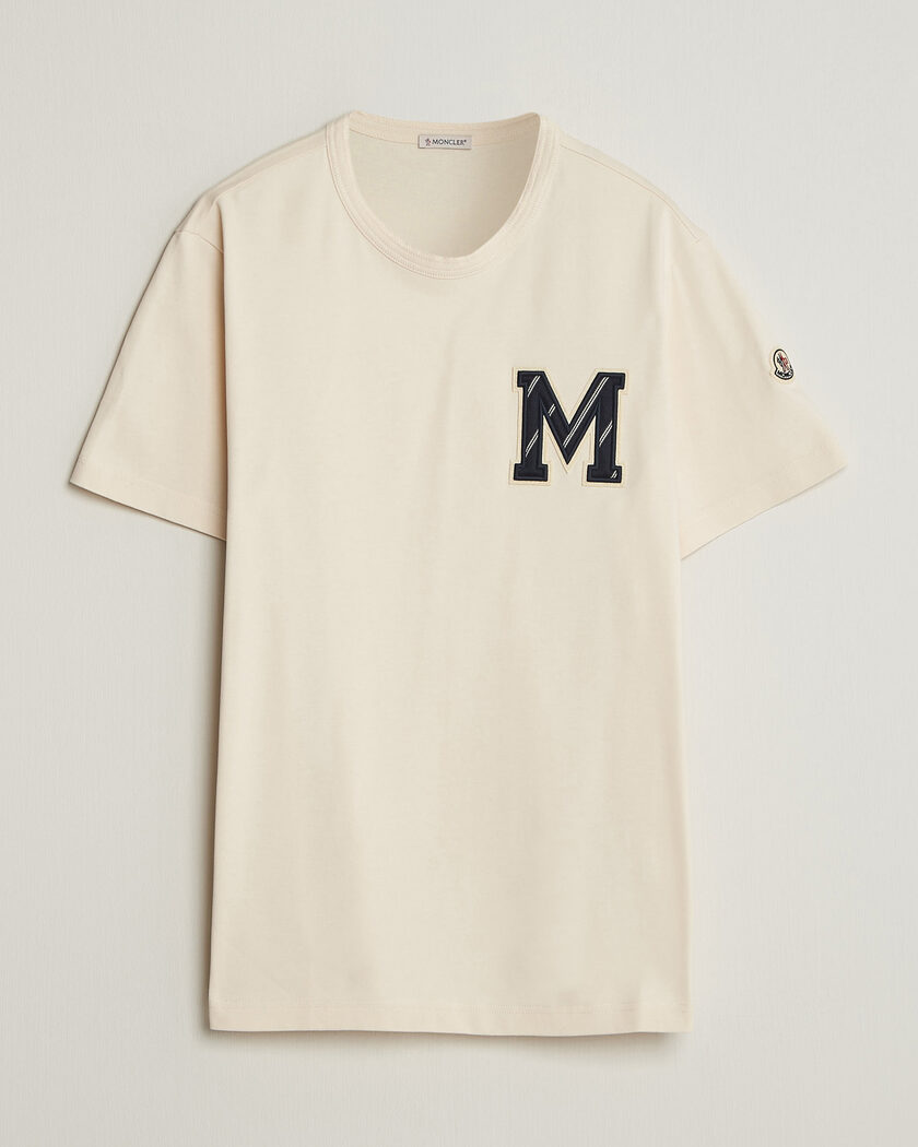 Moncler Varsity Logo T-Shirt Off White – Bianco