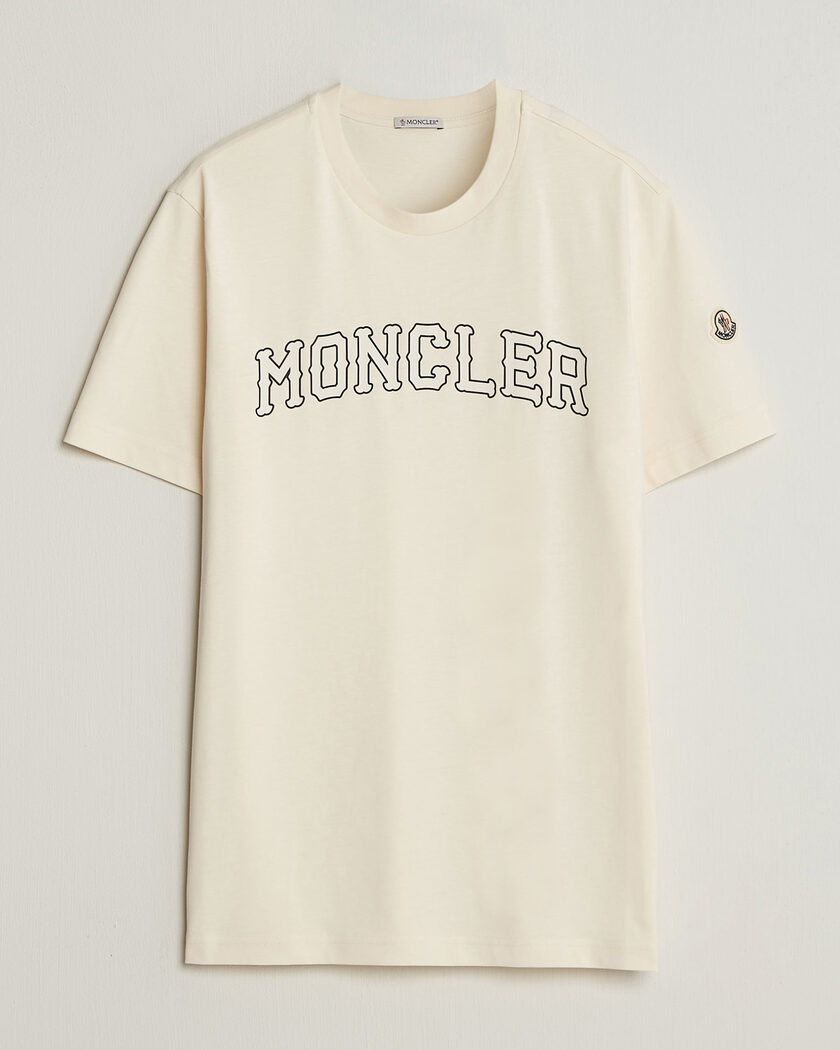 Moncler College Logo T-Shirt Off White – Bianco