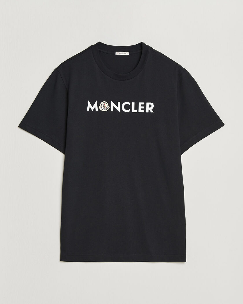 Moncler Logo Lettering T-Shirts Navy – Blu